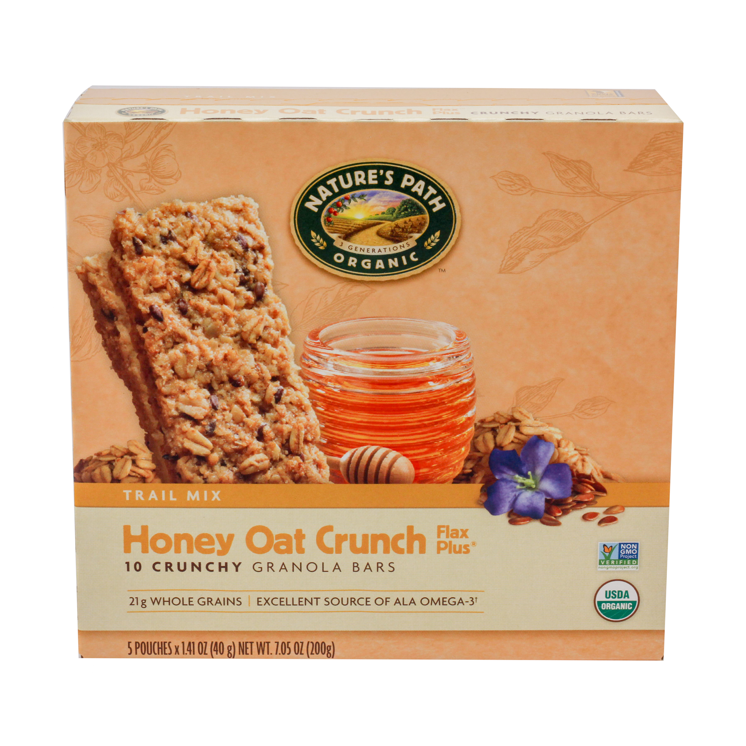 Organic Honey Oat Crunch Crunchy Granola Bars 7 05 Oz Nature S Path Organic Whole Foods Market