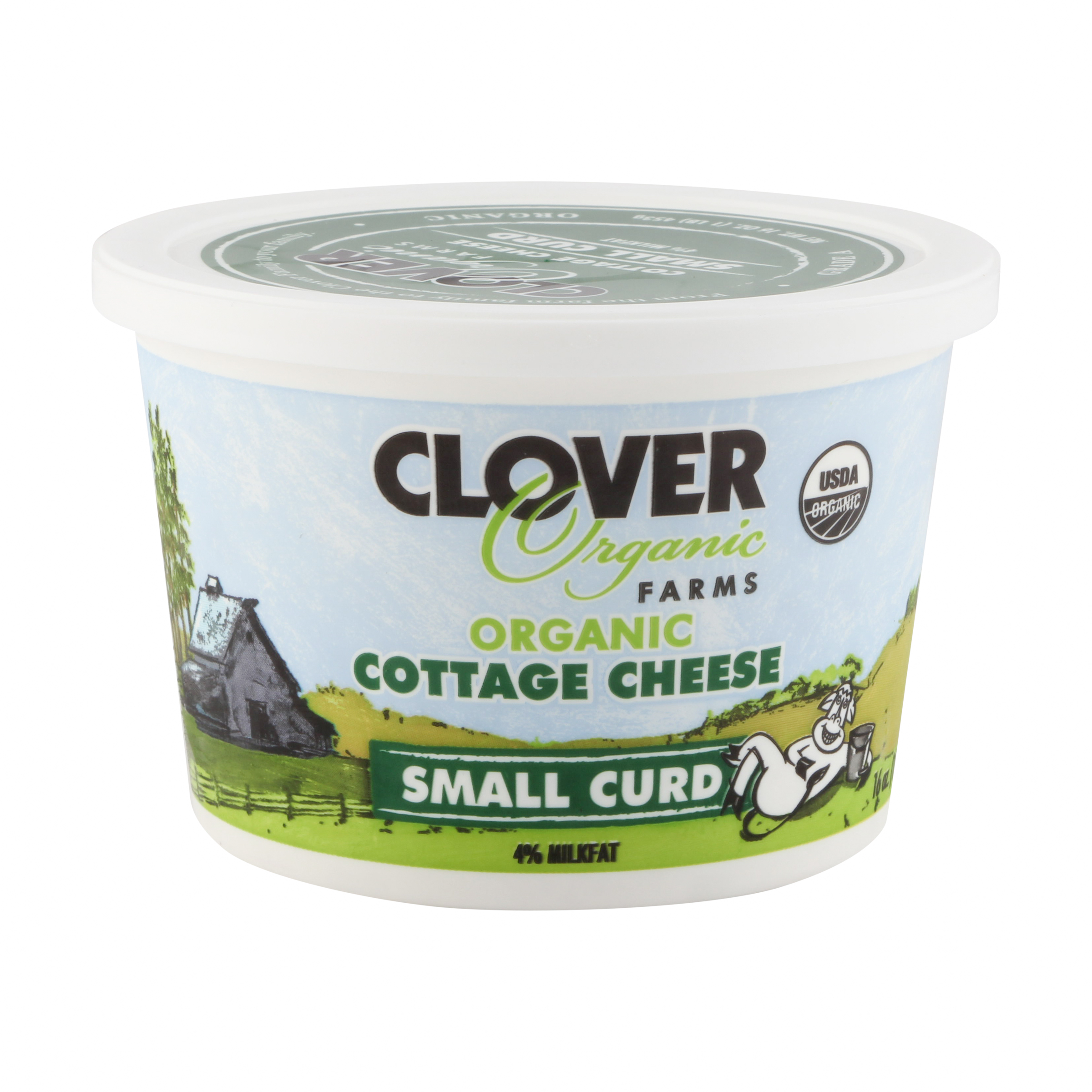 Organic Small Curd Cottage Cheese 16 Oz Clover Sonoma Whole