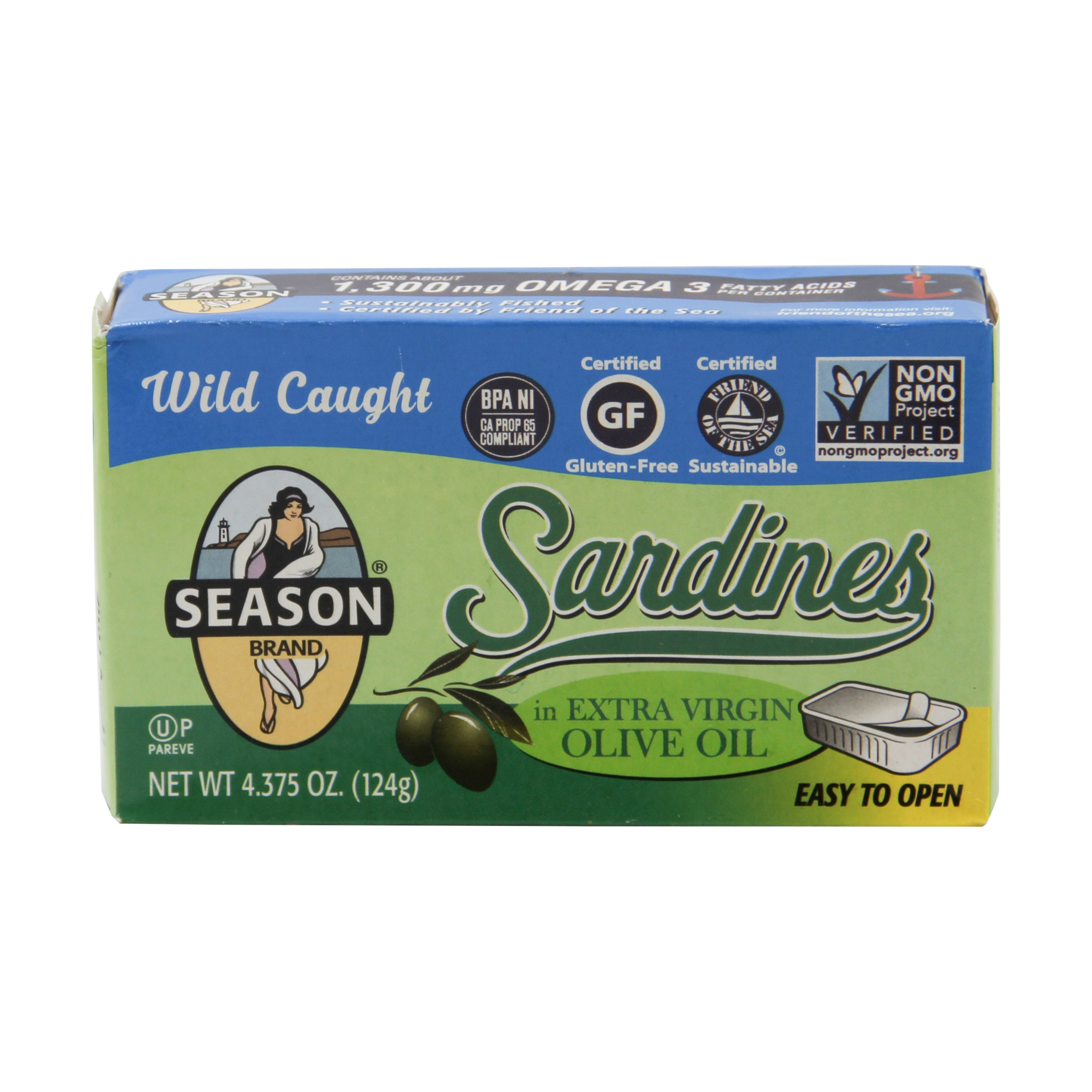 Sardines In Extra Olive Oil 4 375 Oz Season Brand Whole Foods Market