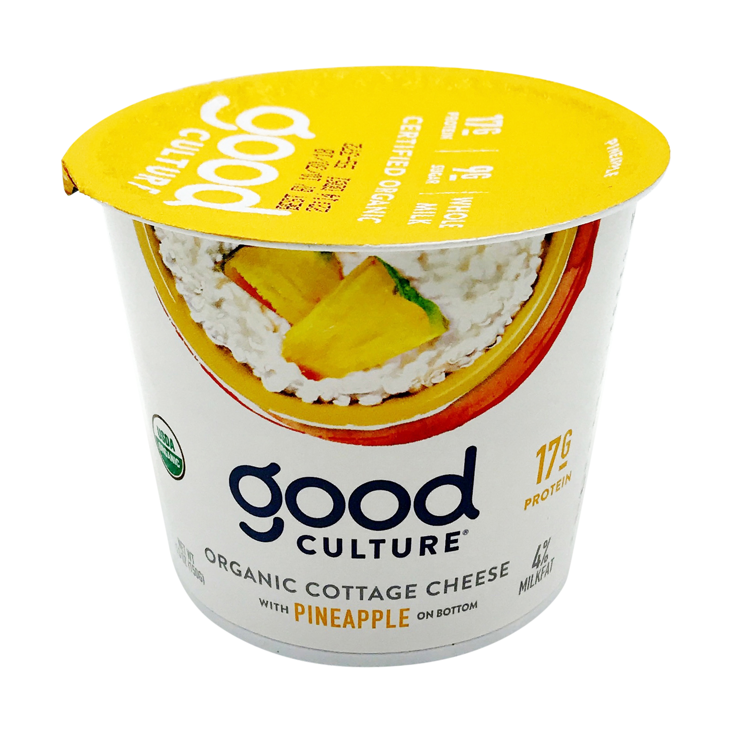 Organic Pineapple Cottage Cheese 5 3 Oz Good Culture Whole
