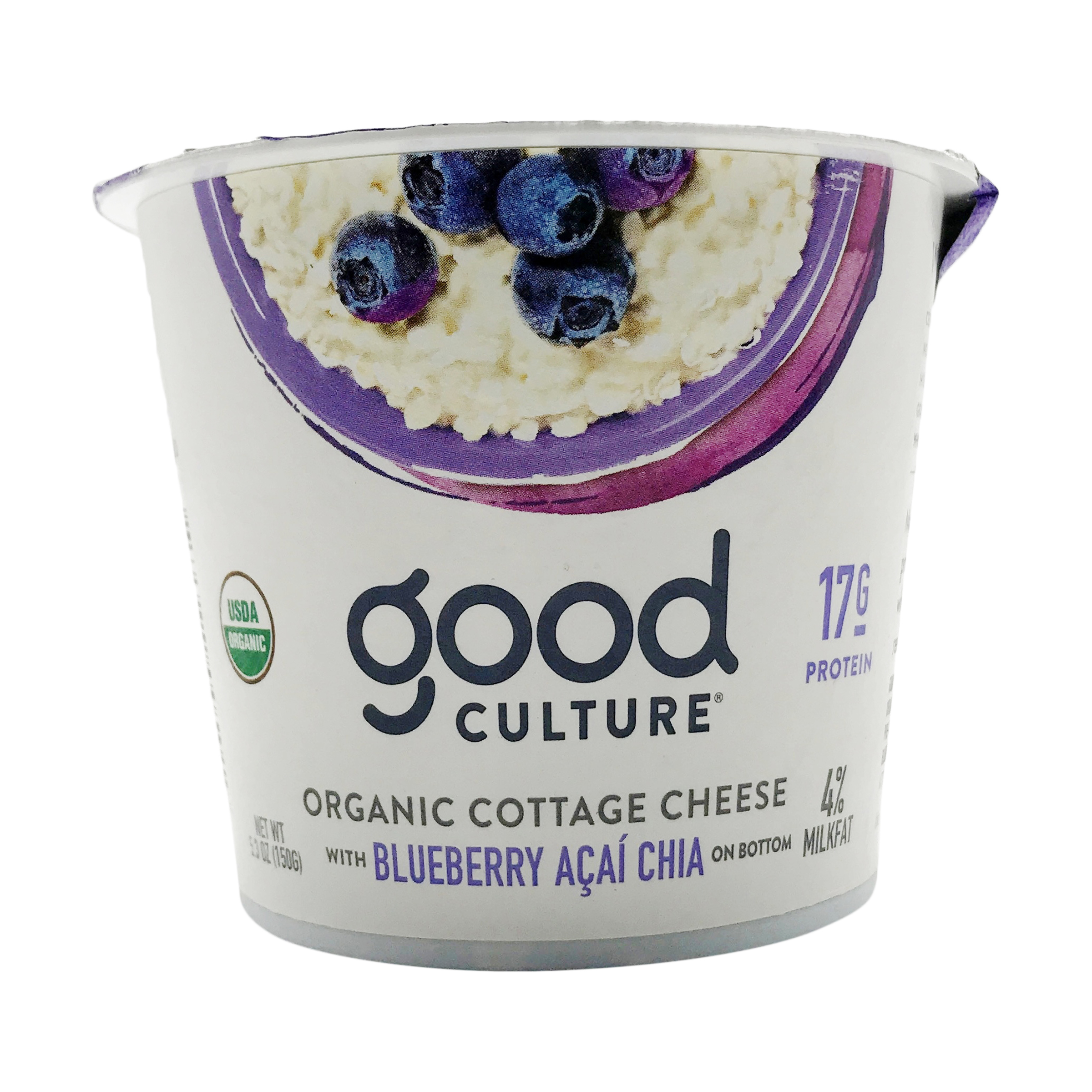 Good Culture Organic Blueberry Acai Chia Cottage Cheese 5 3 Oz
