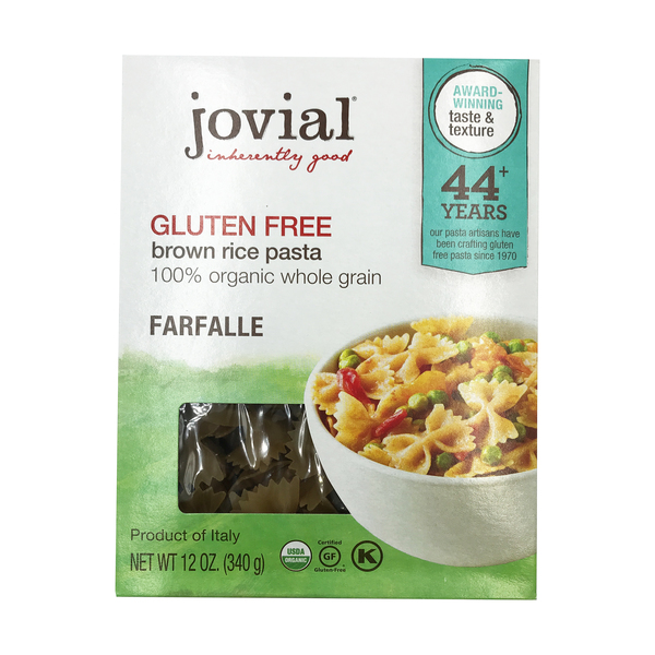 Jovial Gluten Free Brown Rice Farfalle Pasta: Nutrition & Ingredients ...