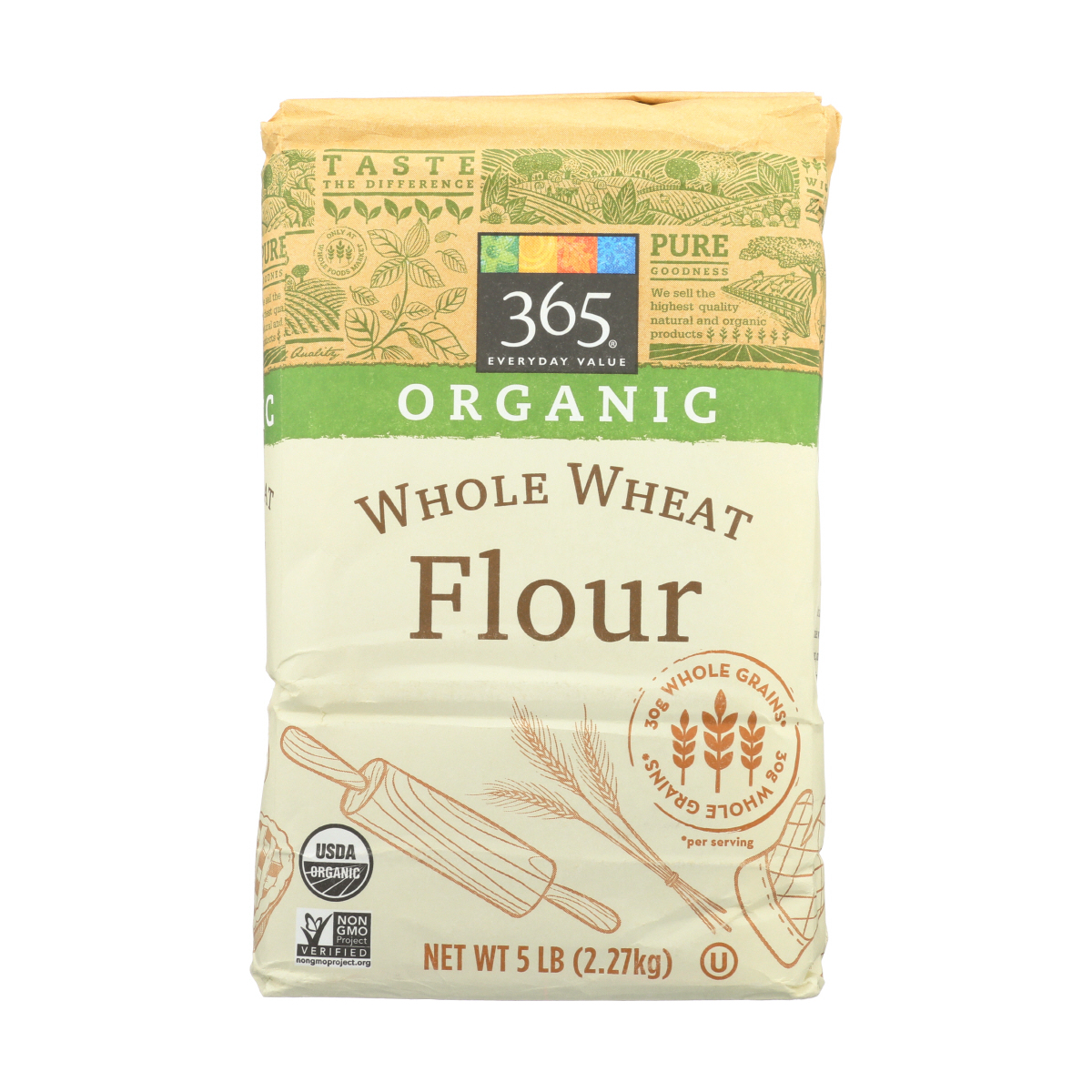 Organic Whole Wheat Flour 5 Lb 365 Everyday Value Whole