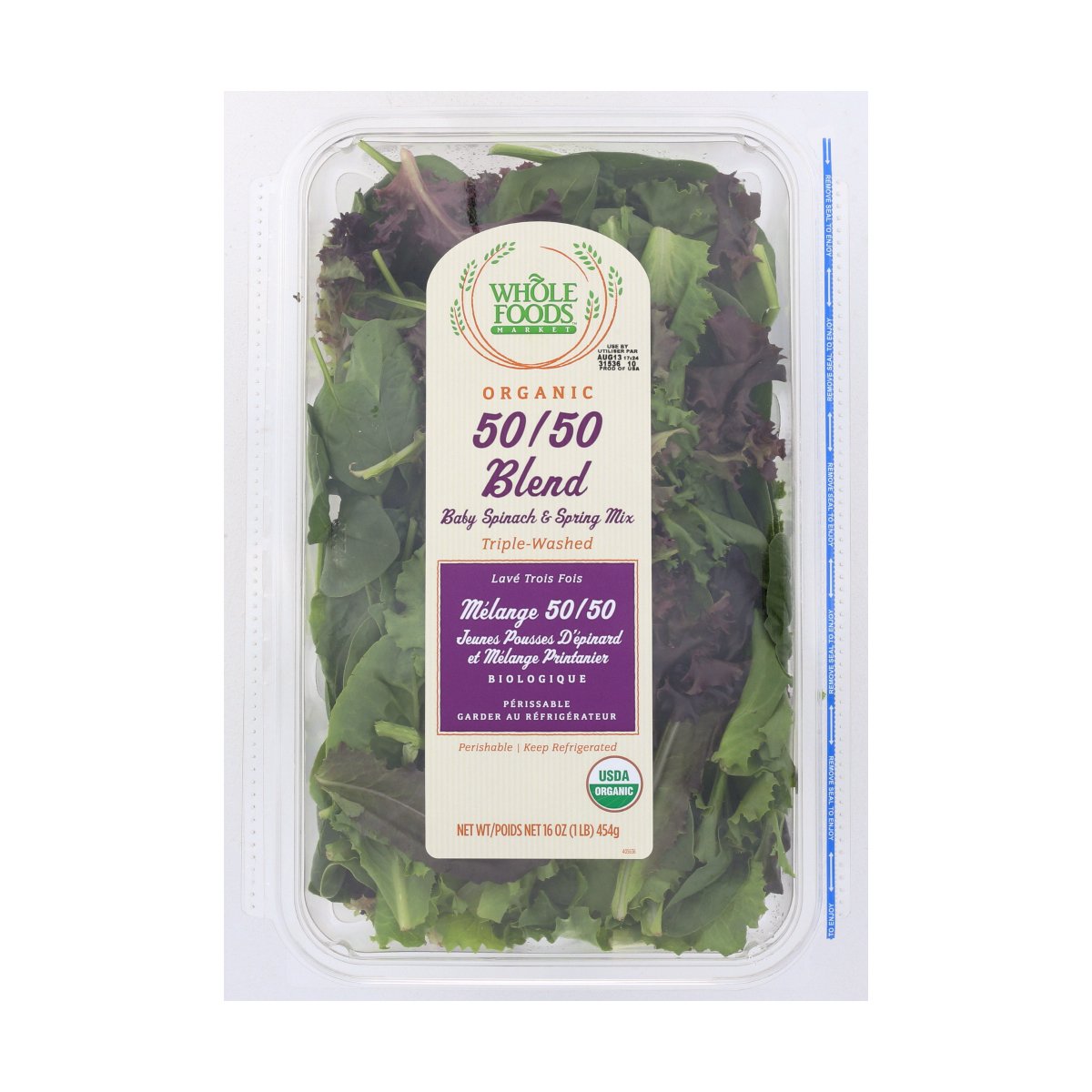 whole foods organic spinach