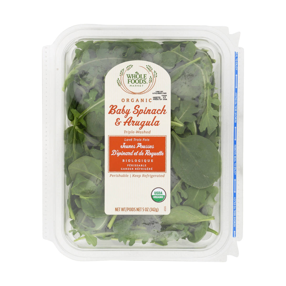 whole foods organic spinach