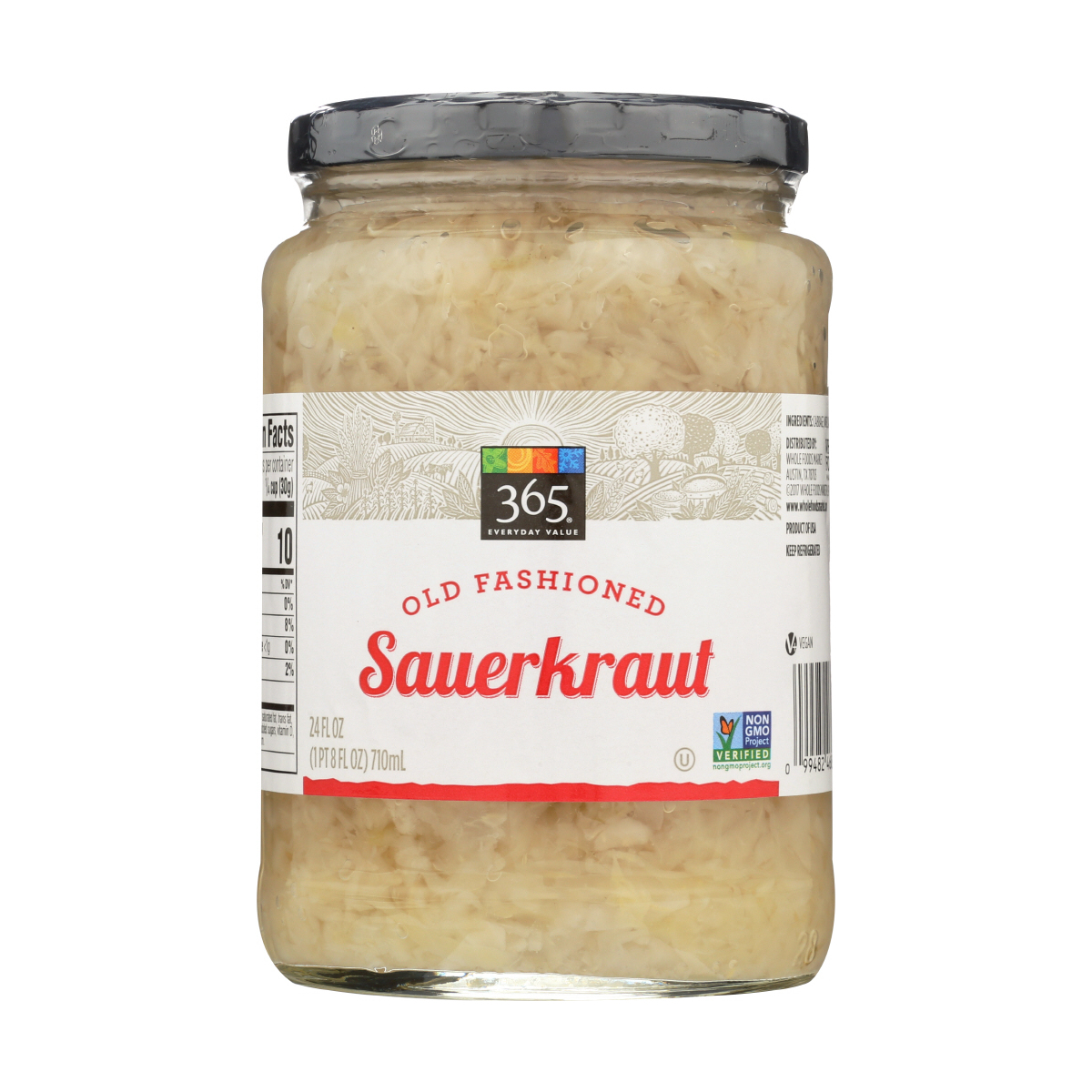 Old Fashioned Sauerkraut 24 Fl Oz 365 Everyday Value Whole