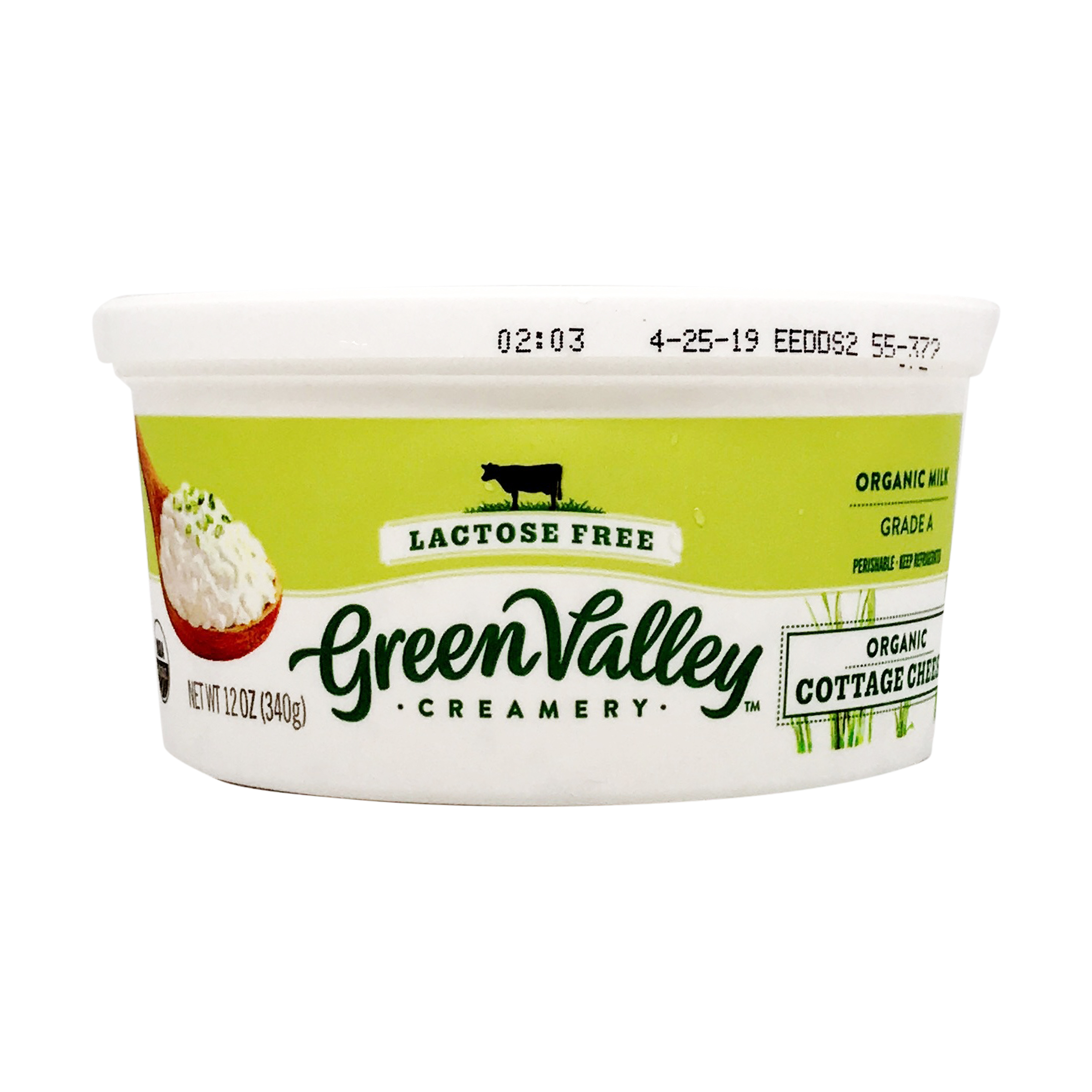 Organic Lactose Free Cottage Cheese 12 Oz Green Valley Creamery