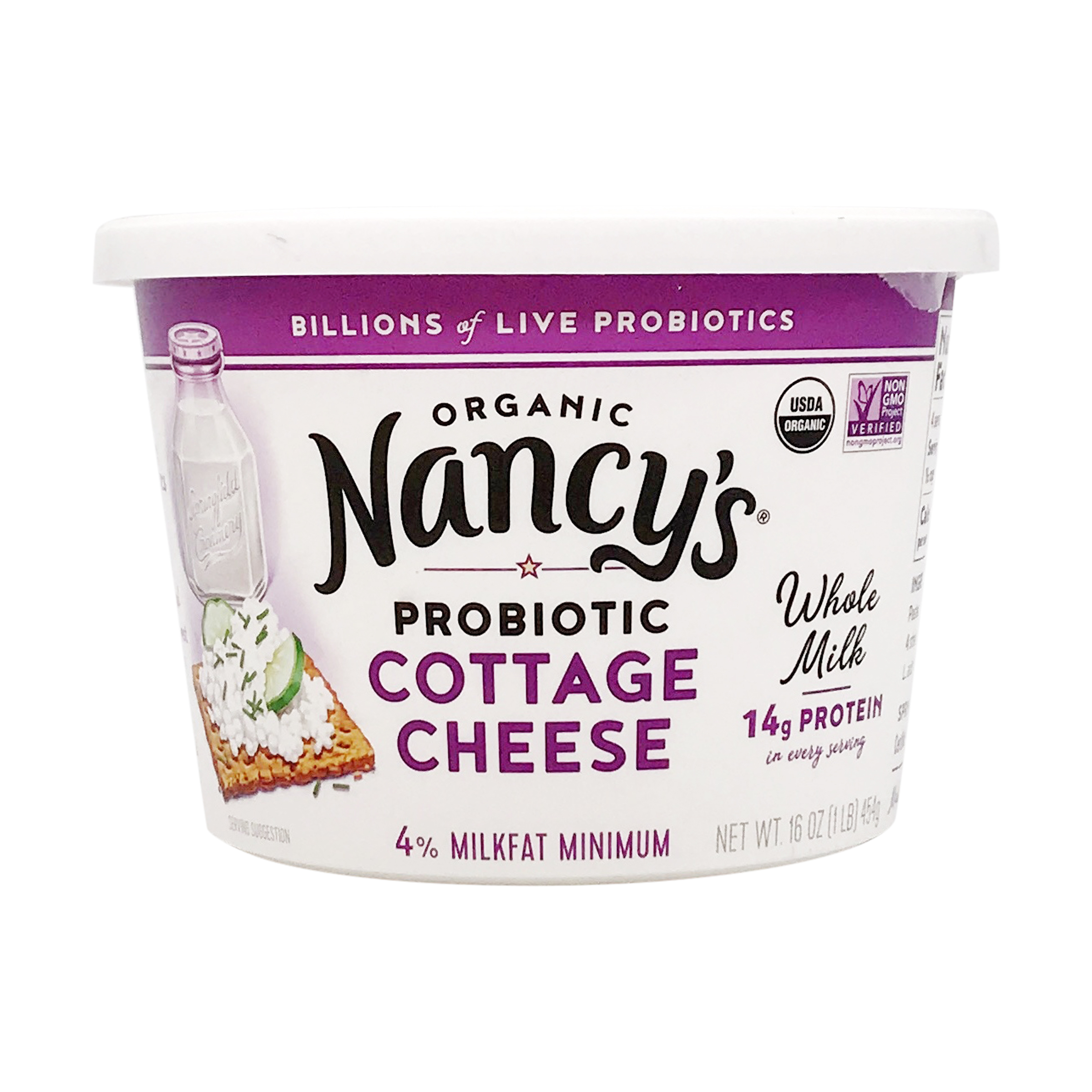 Organic Whole Milk Cottage Cheese 16 Oz Nancy S Yogurt Whole