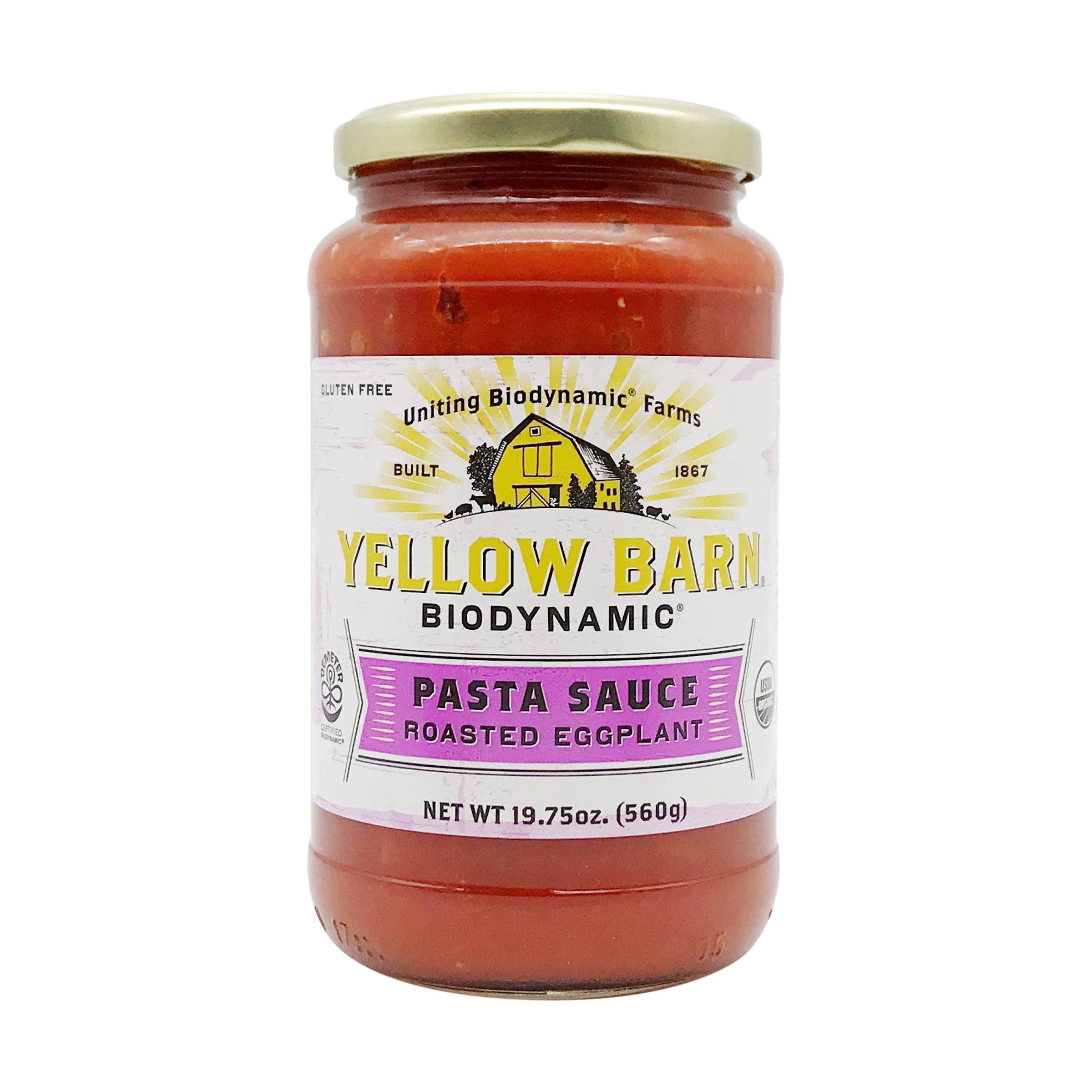 Yellow Barn Organic Roasted Eggplant Pasta Sauce 19 75 Oz Yellow