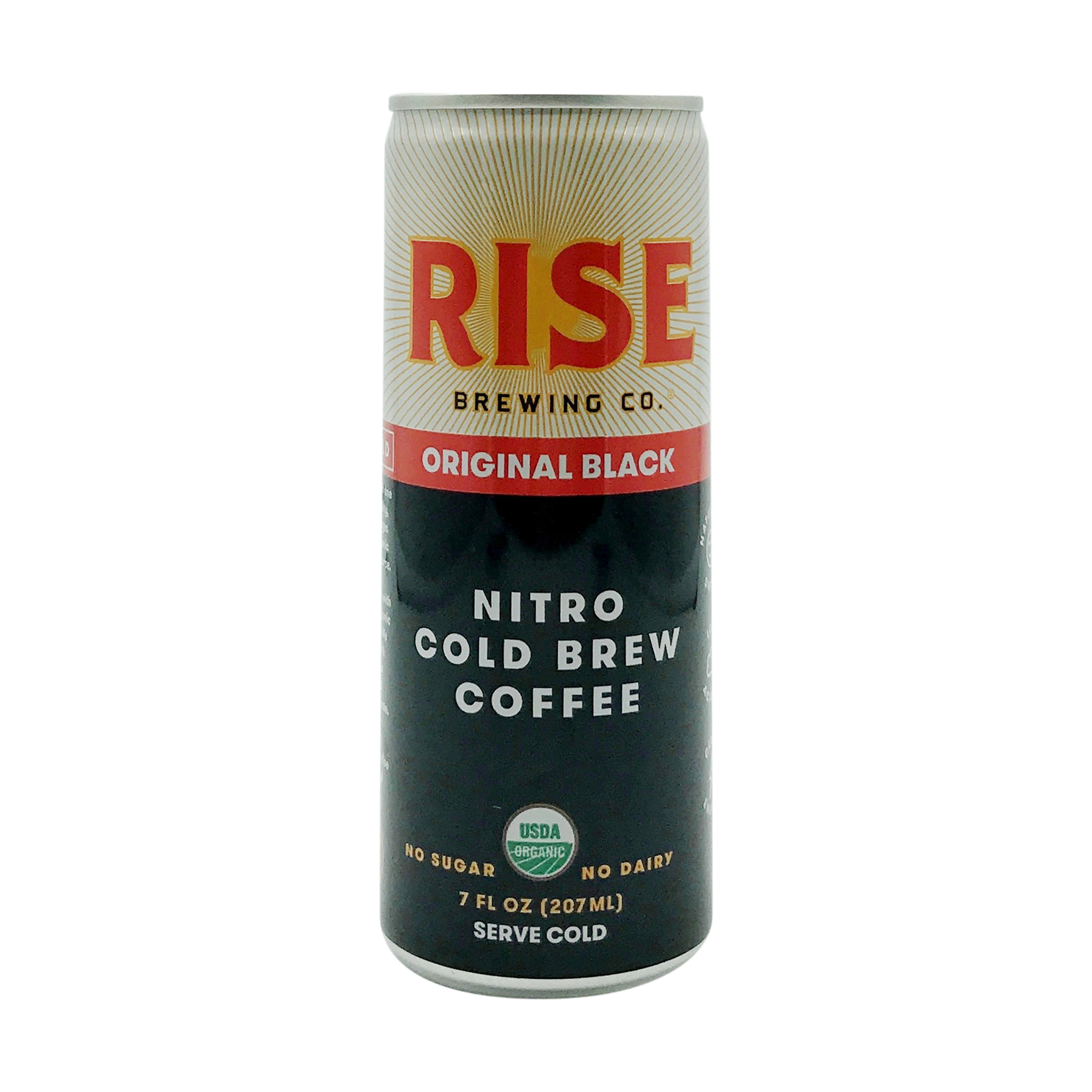 Organic Original Black Nitro Cold Brew Coffee 7 Fl Oz Rise Brewing Co Whole Foods Market