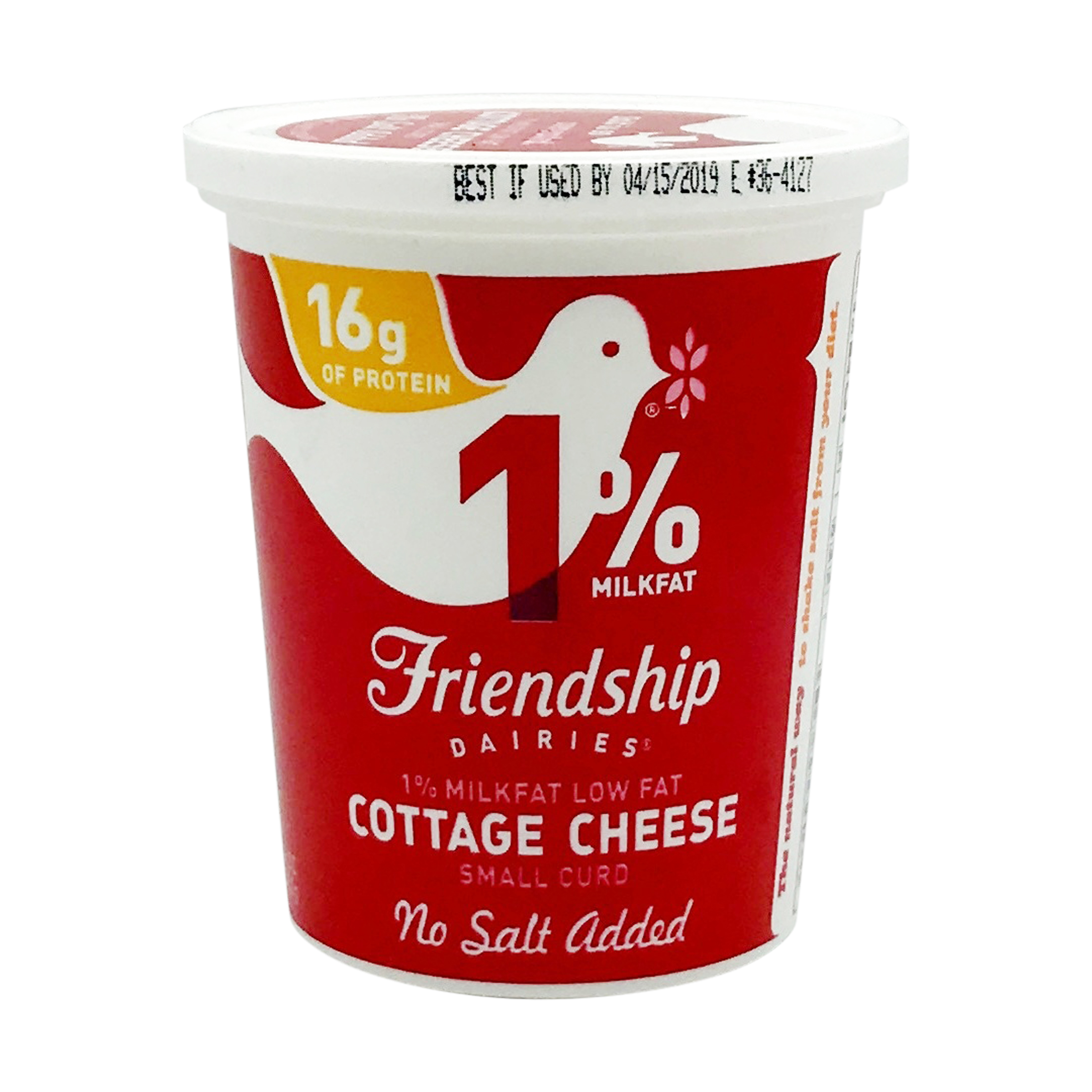 Friendship Dairies Cottage Cheese No Salt Added 16 Oz