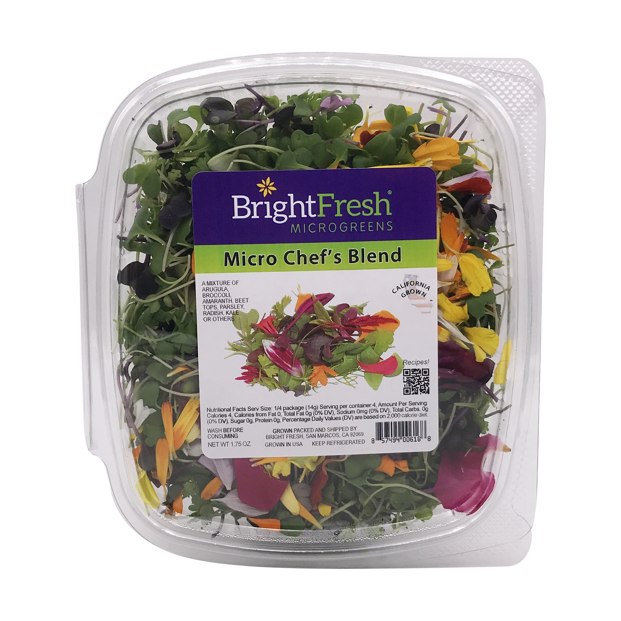 Micro Chef S Blend Edible Flowers 1 75 Oz Brightfresh Whole Foods Market