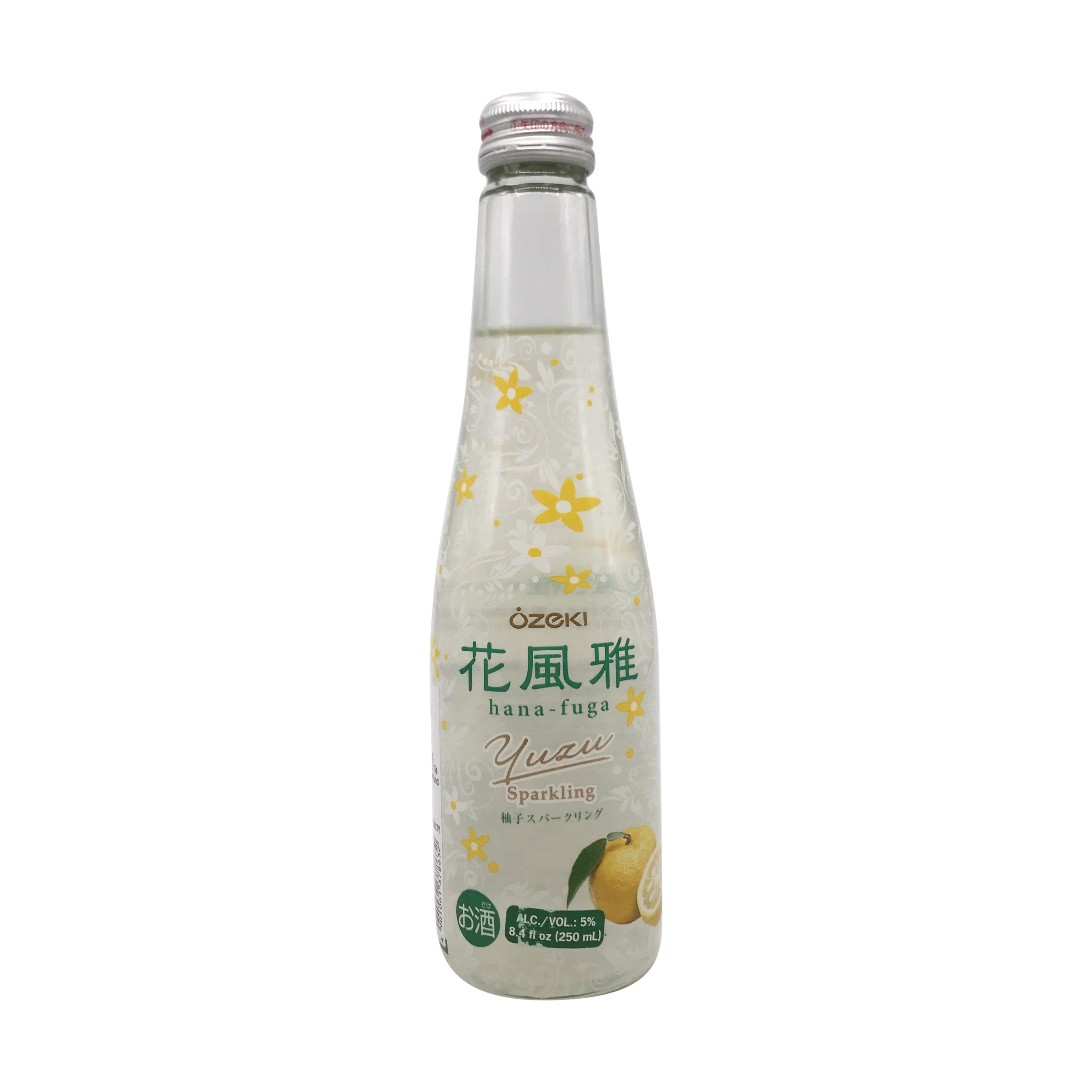 Hana Fuga Yuzu Sparkling Sake 8 4 Fl Oz Ozeki Whole Foods Market