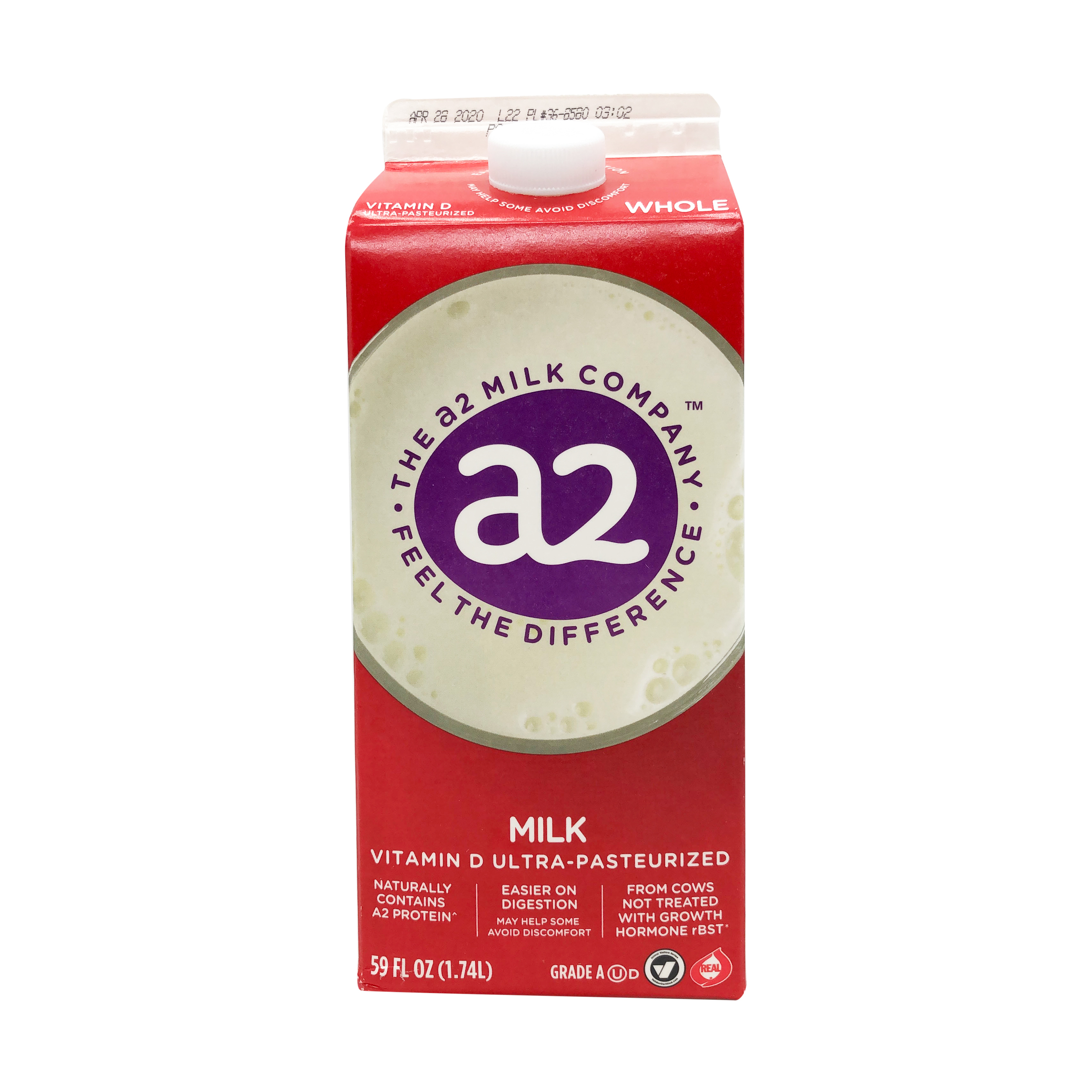 Whole Milk 59 Fl Oz The A2 Milk Company Whole Foods Market