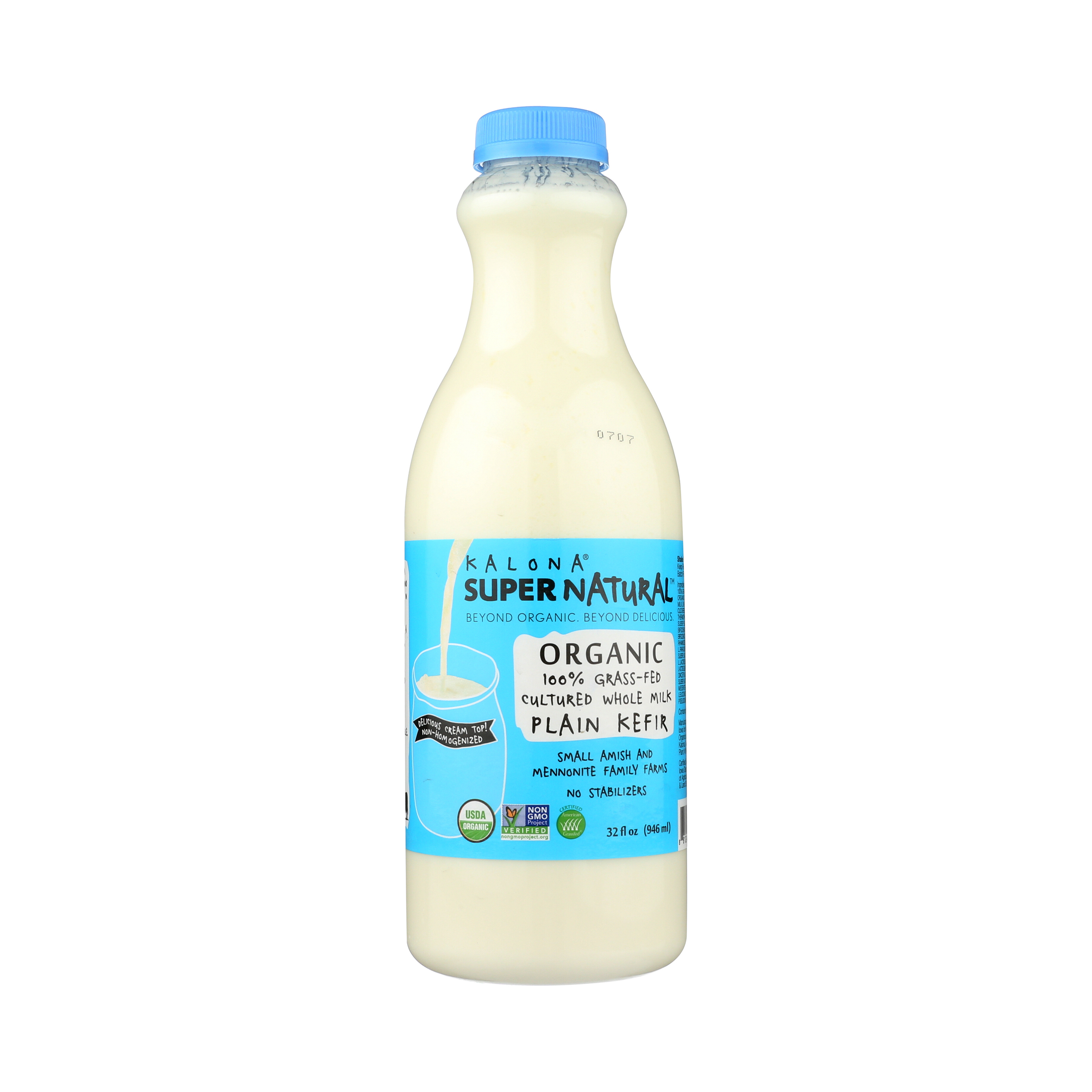 Organic Grass Fed Cultured Whole Milk Plain Kefir 32 Fl Oz Kalona Supernatural Whole Foods Market