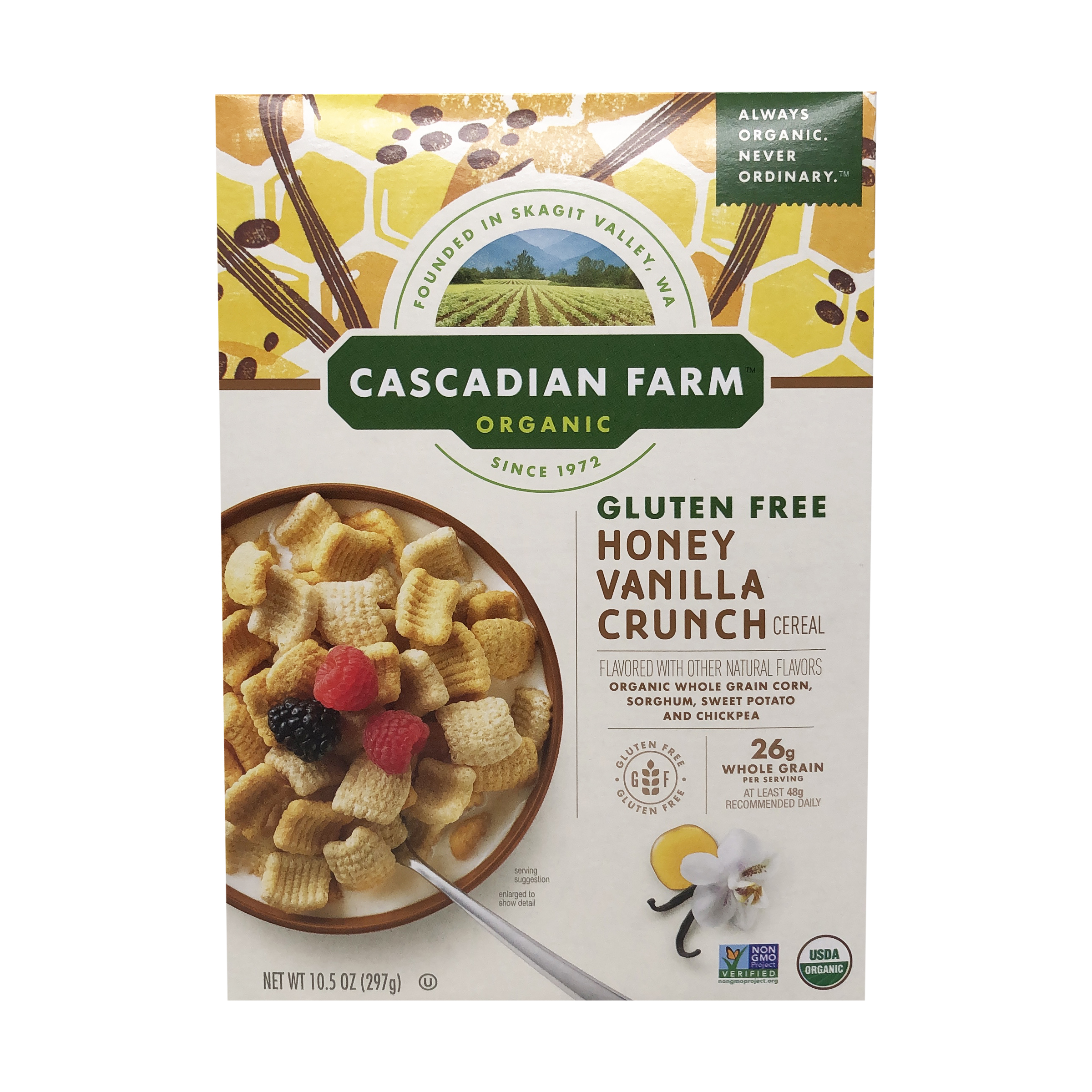 Organic Honey Vanilla Crunch Cereal 10 5 Oz Cascadian Farm Whole Foods Market