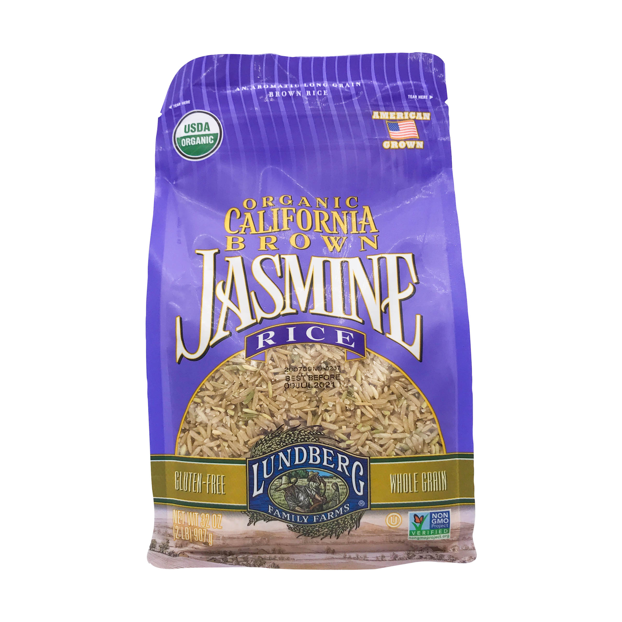 Organic California Brown Jasmine Rice 32 Oz Lundberg Family Farms Whole Foods Market