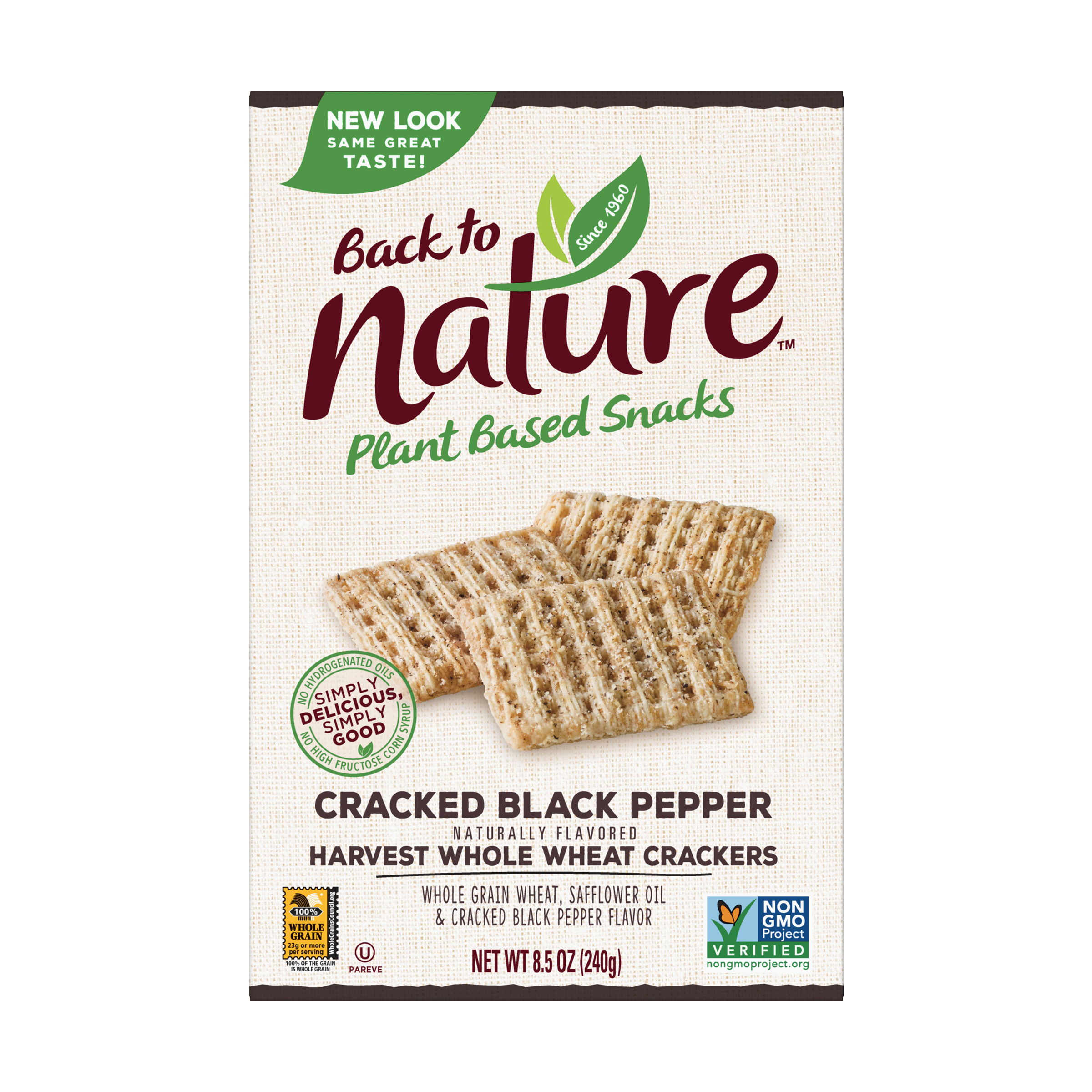 Cracked Black Pepper Harvest Whole Wheat Crackers 8 5 Oz Back To Nature Whole Foods Market