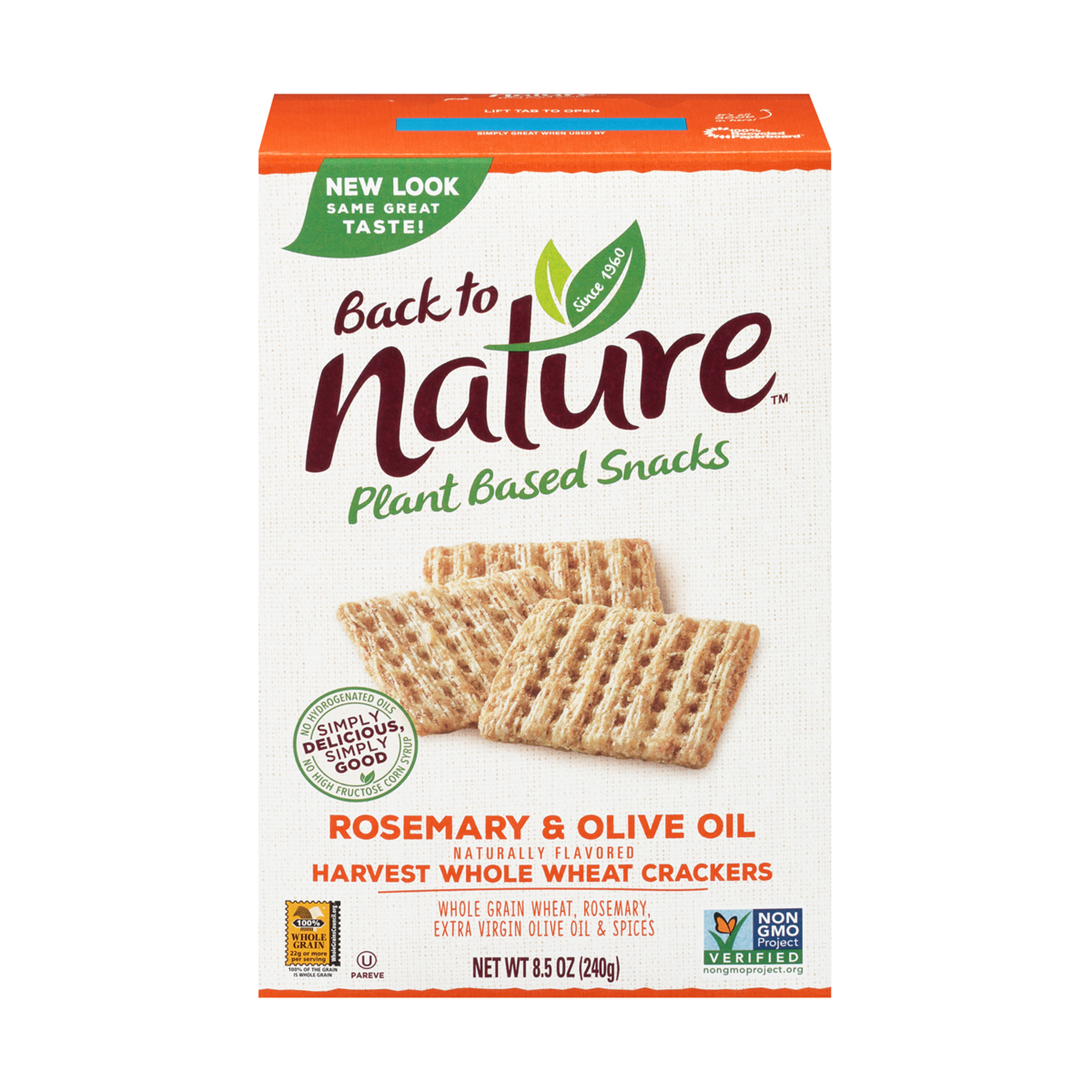 Rosemary Olive Oil Harvest Whole Wheat Cracker 8 5 Oz Back To Nature Whole Foods Market